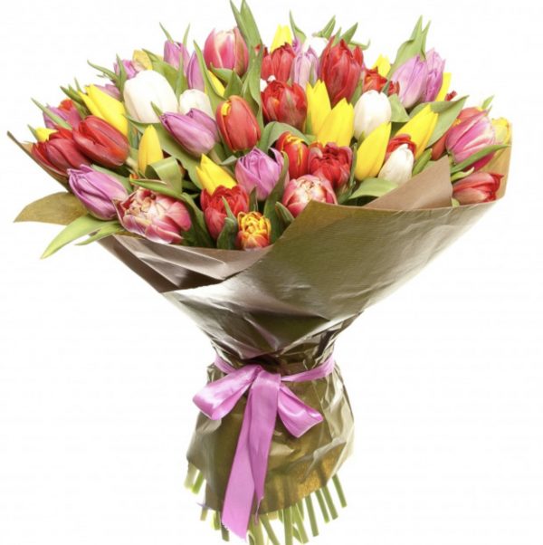 Букет из 49 тюльпанов — Букеты цветов