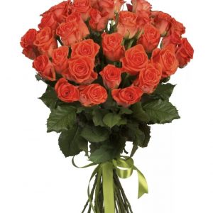 Букет из 35 оранжевых роз — Букеты цветов