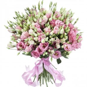 Букет из 51 розовой эустомы — Букеты цветов