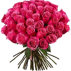 Букет из 51 премиальной розы 70 см — Розы