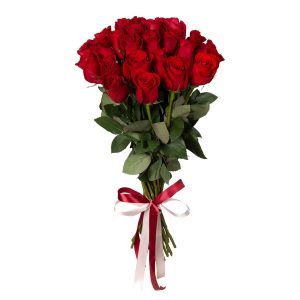 Букет из 15 красных роз 70 см — 15 голландских роз