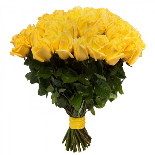 Букет из 51 желтой розы 70 см