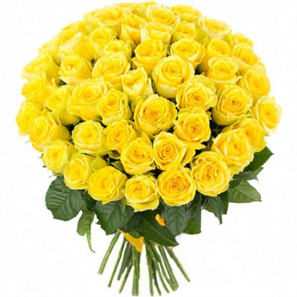 Букет из 101 желтой розы — Букеты цветов