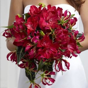 Букет невесты из лилий и гладиолусов — Свадебные букеты
