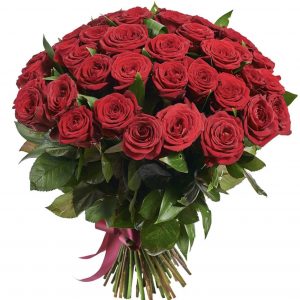 Букет из 51 красной розы 70 см — Красные розы для любимой