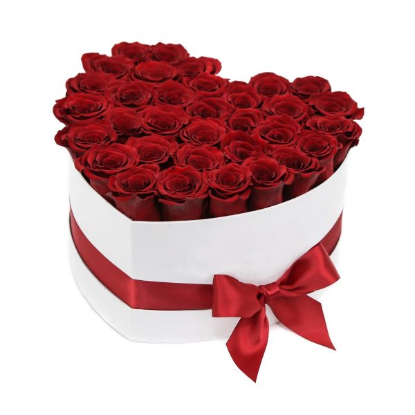 Сердце из 25 красных роз — Композиции