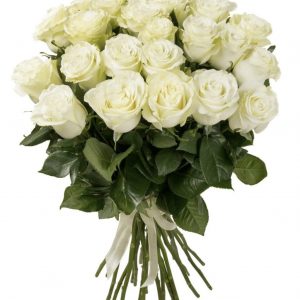 Букет из 20 белых роз 70 см — 20 белых роз