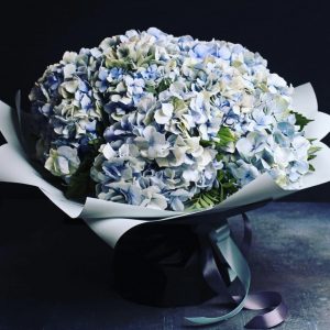 Букет из голубых гортензий — Букеты цветов