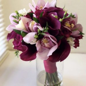 Букет из калл и орхидей — Свадебные букеты