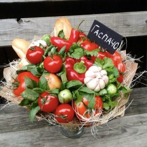 Овощной букет «Гаспачо» — Букеты из помидор