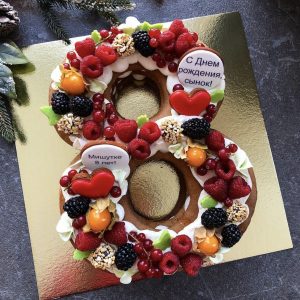 Торт-цифра с ягодами (1 любая цифра) — Кондитерские изделия