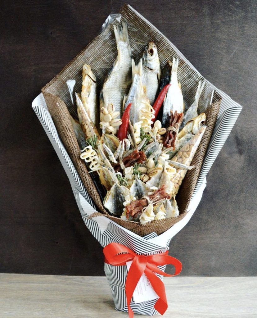 Мужской букет из рыбы купить, букеты цветов
