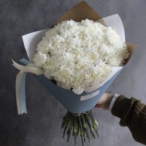 Букет белых гвоздик — Букеты цветов