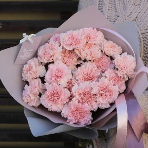 Букет из 19 розовых гвоздик — Букет гвоздик недорого