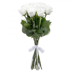 Букет из 17 белых роз 70 см — 17 роз