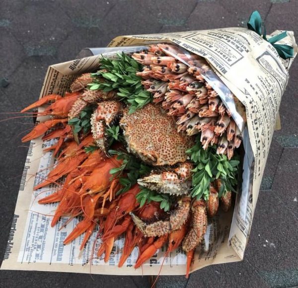 Букет из морепродуктов «Бриз» — Съедобные букеты