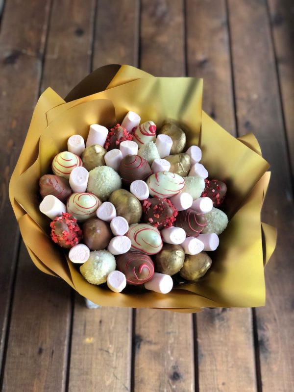 Букет из ягод в шоколаде «Голд» — Съедобные букеты