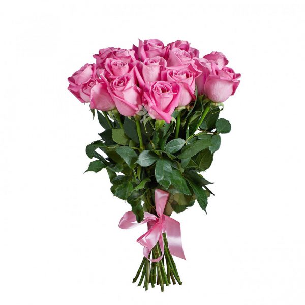 15 розовых роз — Букеты цветов