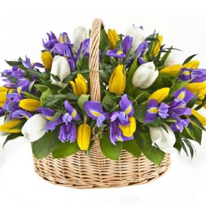 Корзина цветов «Розали» — Букеты на 9 мая
