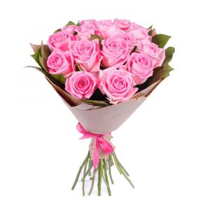 Букет из 15 розовых роз Эквадор — Букеты цветов