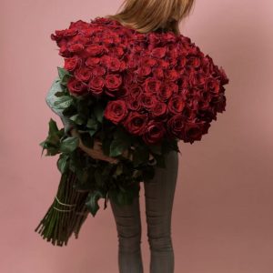 Букет из 101 розы 100 см — Розы