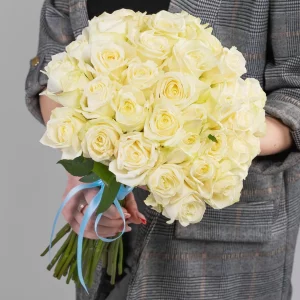 Букет из 43 белых роз (40 см.) — 43 белые розы