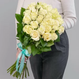 Букет из 40 белых роз (50 см.) — 40 белых роз
