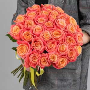35 коралловых роз (40 см.) — Букеты цветов