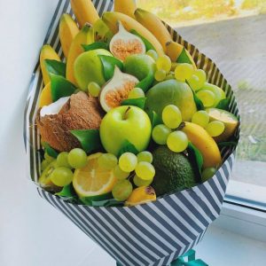 Букет «Фруктовый сад» — Букеты из фруктов в школу