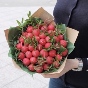 Овощной букет из редиса — Осенние букеты из овощей