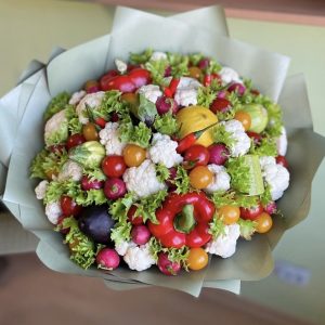 Вкусный букет из овощей «Огород» — Букеты из брокколи