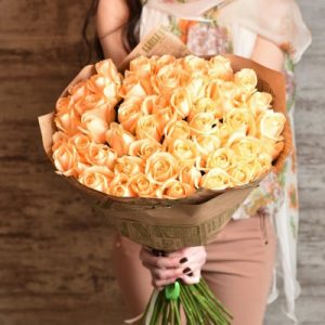 51 кремовая роза 70 см — Розы