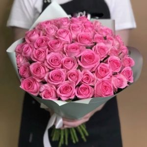 Букет из 51 розовой розы 40 см — 51 роза купить недорого