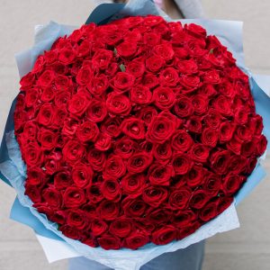 Букет из 151 красной розы 60 см — Розы