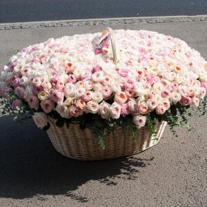 Букет из 501 пионовидной розы — Доставка роз