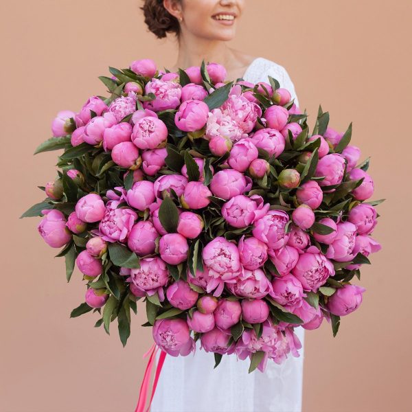 75 розовых пионов — Пионы