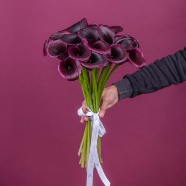 Букет из 19 фиолетовых калл — Букеты на свидание