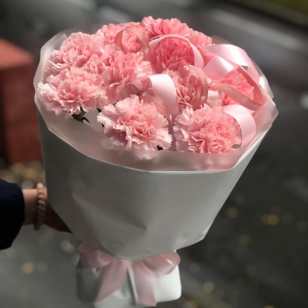 Букет из розовых гвоздик Премиум — Бизнес букеты