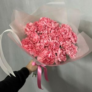 Букет из 21 розовой гвоздики — Бизнес букеты
