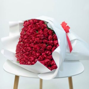 Букет из 201 красного тюльпана — Тюльпаны