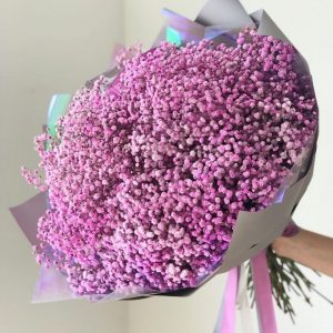 Букет из 19 розовых гипсофил в упаковке — Букеты цветов