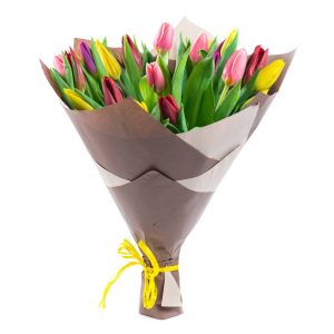Букет из 21 тюльпана Микс — Тюльпаны