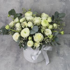 Коробка с цветами «Маршмеллоу» — Букеты цветов