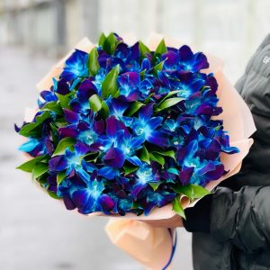 Букет из 51 синей орхидеи — Букеты цветов