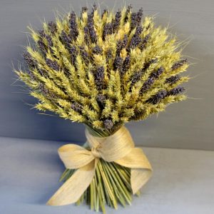 Интерьерный букет из пшеницы и ароматной лаванды — Букеты цветов