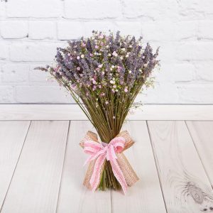 Лаванда с гипсофилой — Букеты цветов