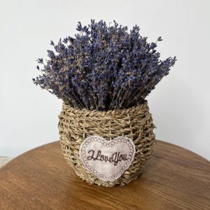 Лаванда в плетеном кашпо — Букеты цветов