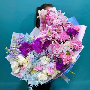 Яркий букет с орхидеями — Букеты цветов