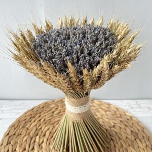 Букет из сухоцветов «Лаванда и пшеница» — Букет лаванды сухоцвет