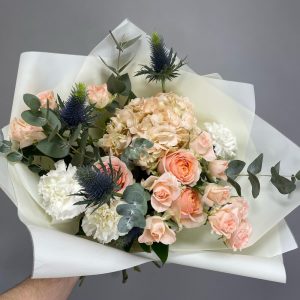 Букет с пионовидными розами «Шерри» — Букеты цветов